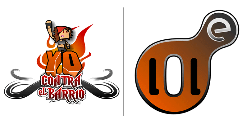 Logos Yo contra el Barrio y engine LOL-e 